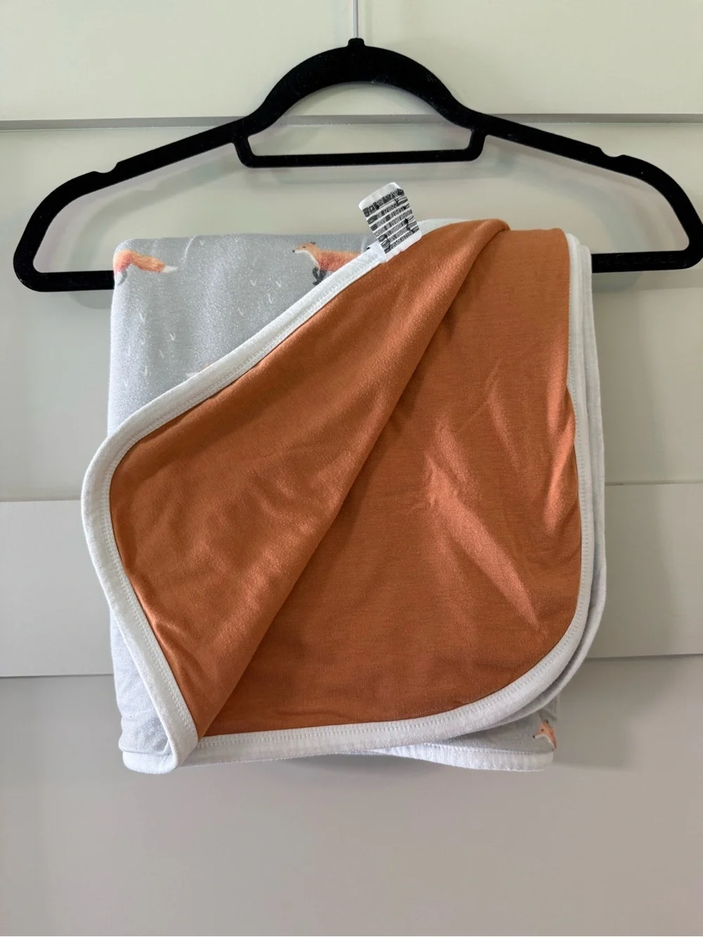 Copper Pearl Fox Print Baby Blanket - Regular Size